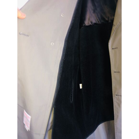 London Fog Maincoats máde The USA 46 reg gray men’s trench coat - Picture 4 of 12